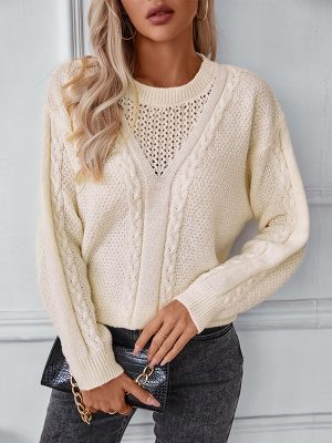 Knitted sweater openwork sweater