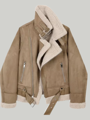 Winter oversized sheepskin coat