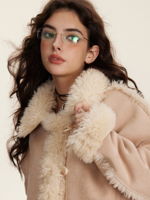 Women's loose sheepskin coat