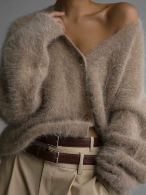 V-neck button down cardigan