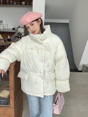 Jacket with stand-up collar