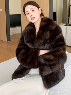Faux fur coat