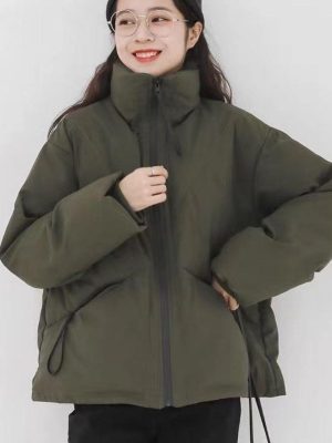 Loose jacket with cotton lining