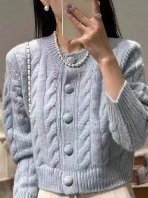 Crew Neck Cardigan
