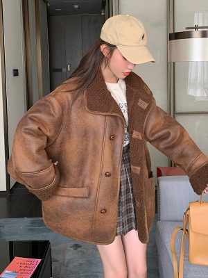 Women's Winter Lamb Wool Coat